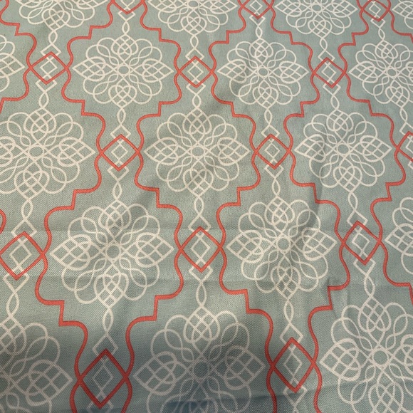 Tablecloth turquoise/peach 116x58wide - Picture 2 of 6